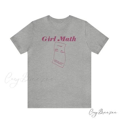 Girl Math Stylish Graphic Tee GRAY / XXL