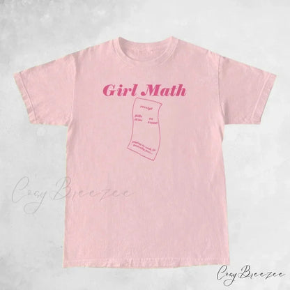 Girl Math Stylish Graphic Tee Pink / XXL