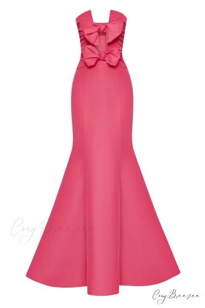 Glam Aura Graceful Strapless Maxi Dress