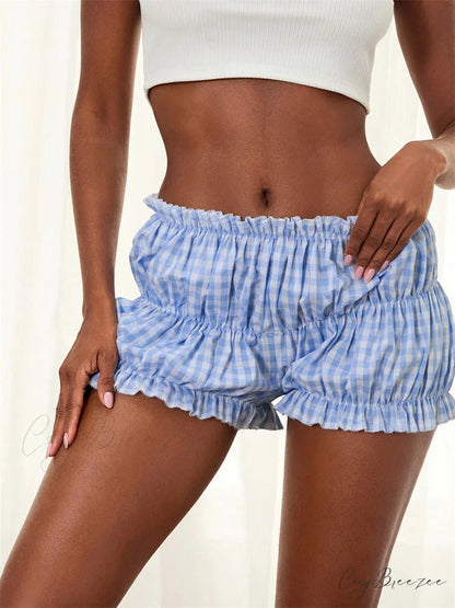 Glitter Beaded Festive Dance Short blue / S short-250223