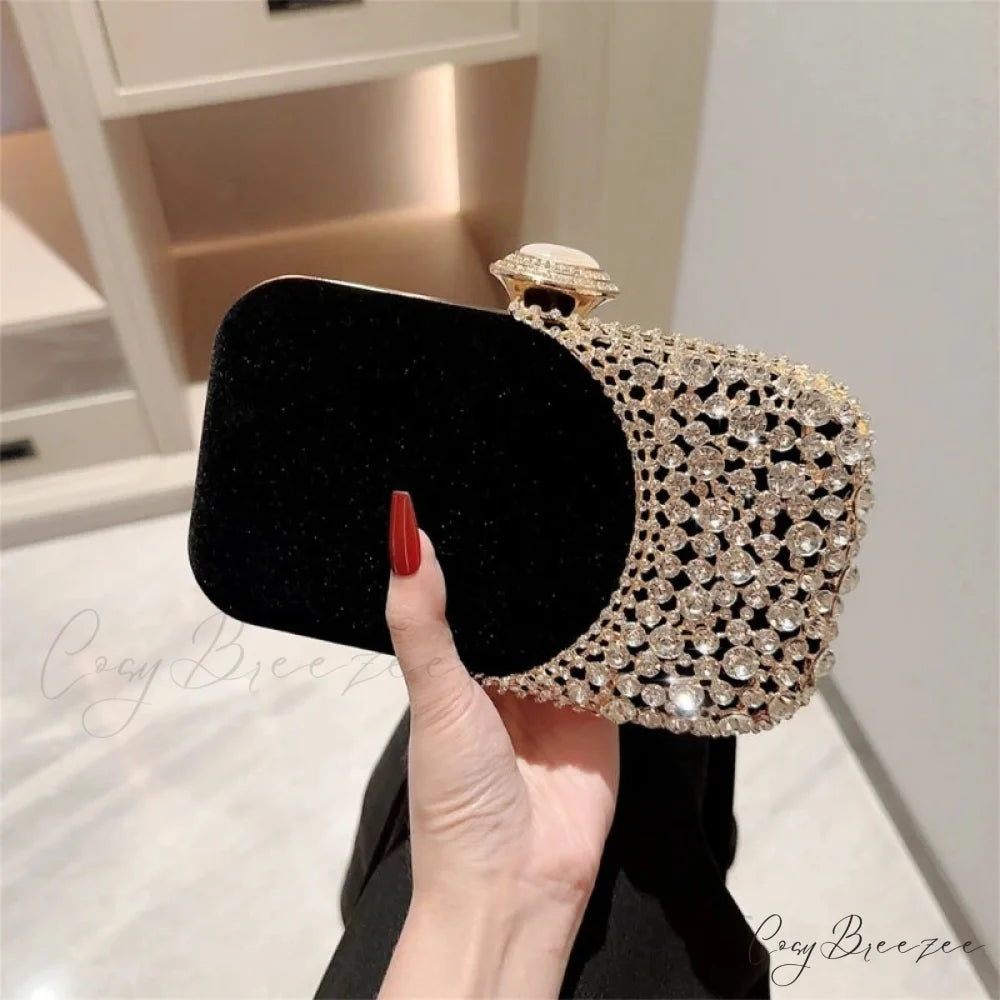 Glitter Clutch Phone Wallet Wristlet Black wristlet-250126