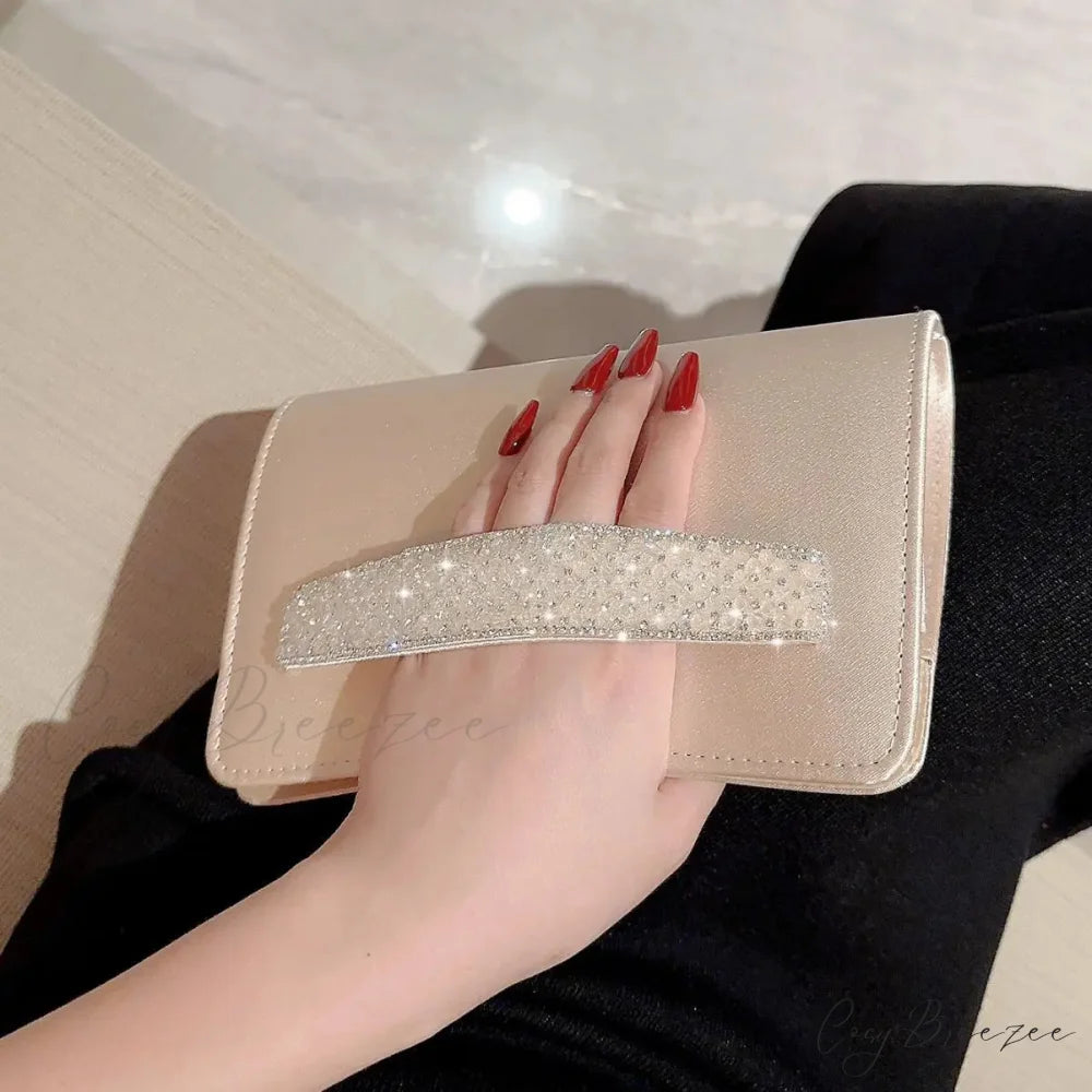 Glitter Diamond Evening Clutch wristlet-250126