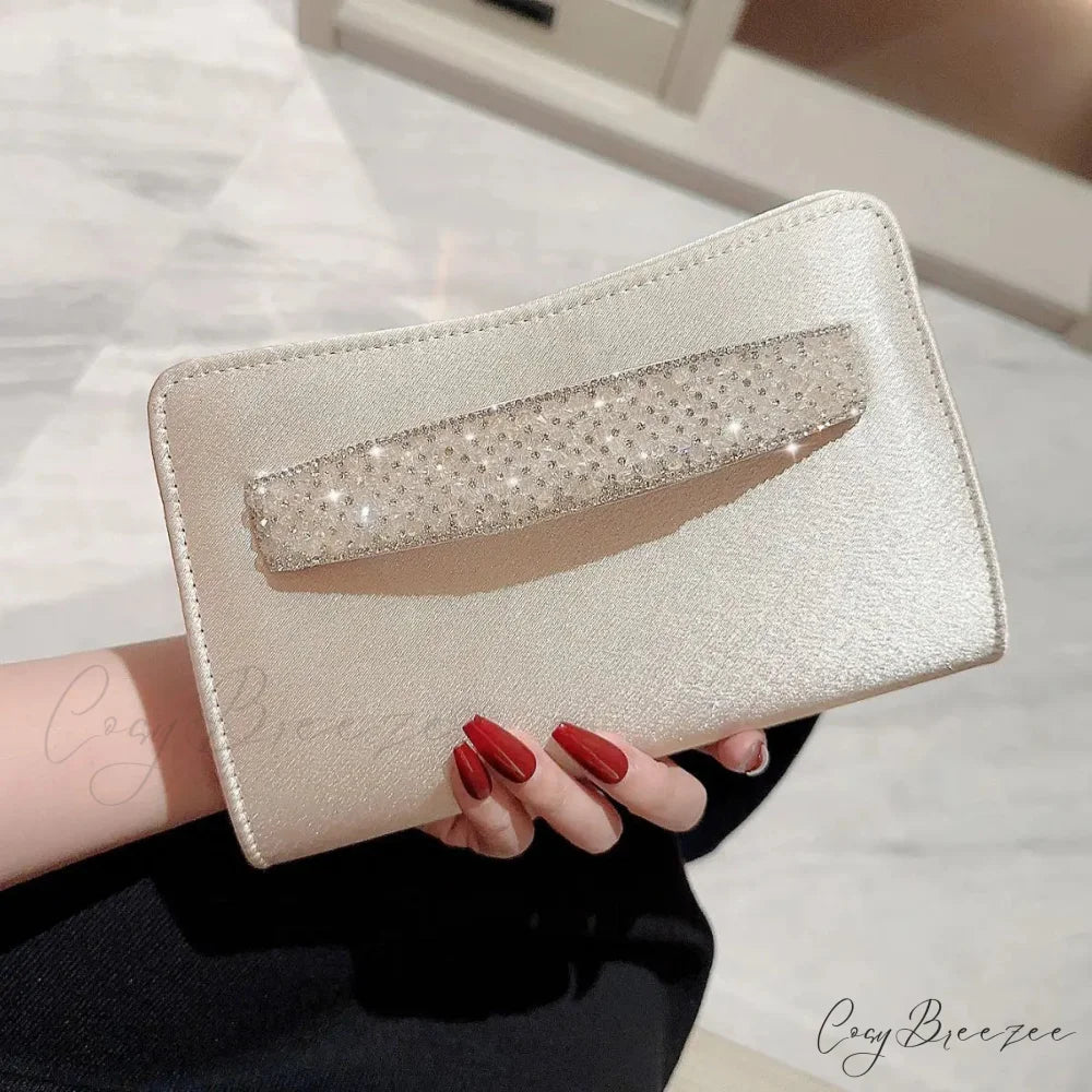 Glitter Diamond Evening Clutch wristlet-250126