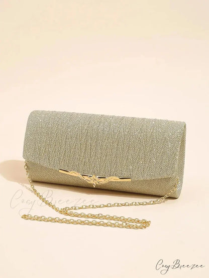 Glitter Envelope Evening Bag Gold / (20cm clutchbag-250126