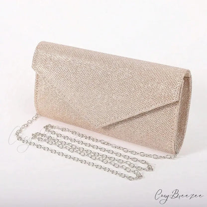 Glitter Envelope Evening Clutch Women’s Day Wedding Party Crossbody Bag Champagne clutchbag-250126