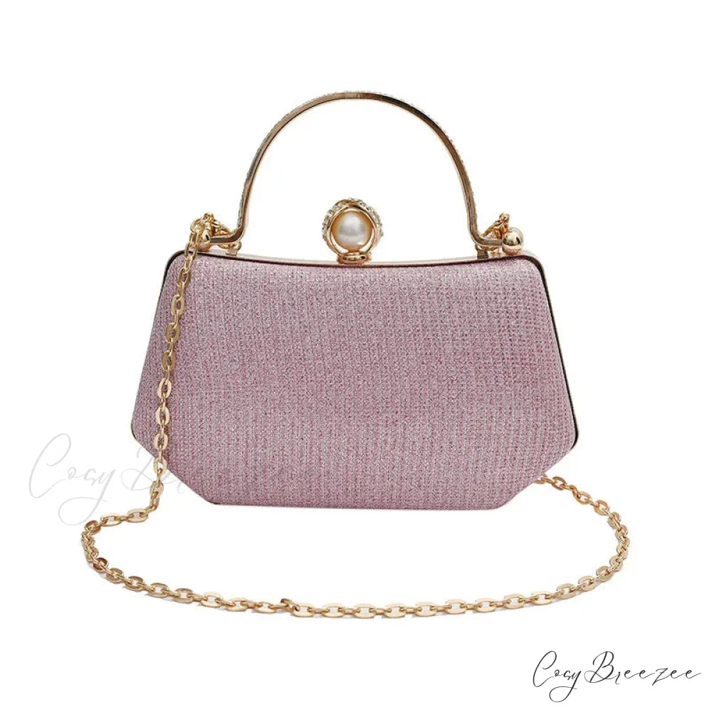 Glitter Evening Banquet Wrist Bag Pink clutchbag-250126
