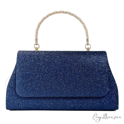 Glitter Sequin Evening Purses Navy blue clutchbag-250126