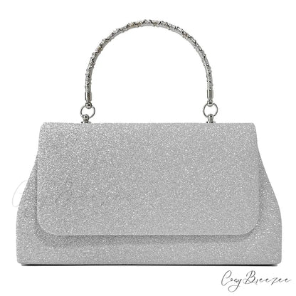 Glitter Sequin Evening Purses silver clutchbag-250126