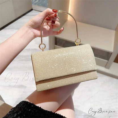 Gold Silk Evening Clutch Blue clutchbag-250126