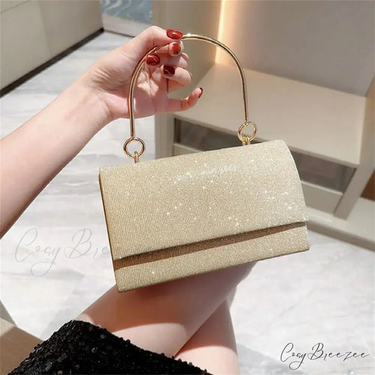 Gold Silk Evening Clutch Blue clutchbag-250126