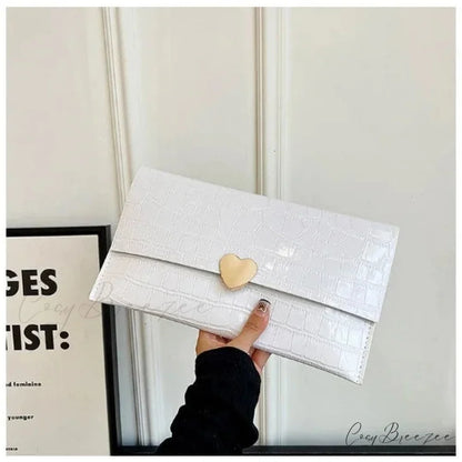 Golden Evening Banquet Clutch Wristlet 29X16cm / White wristlet-250126