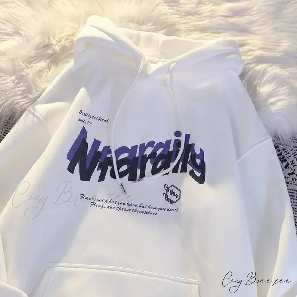 Goth Letter Print Relaxed Oversized Hoodie hoodies-241228