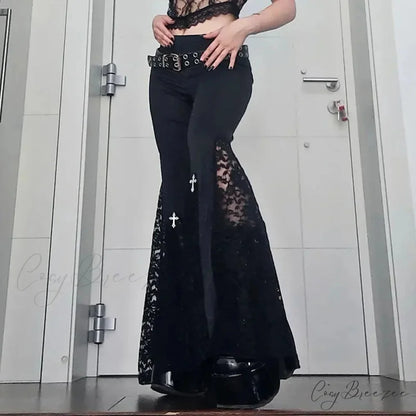 Goth Mall Flare Halloween Pants