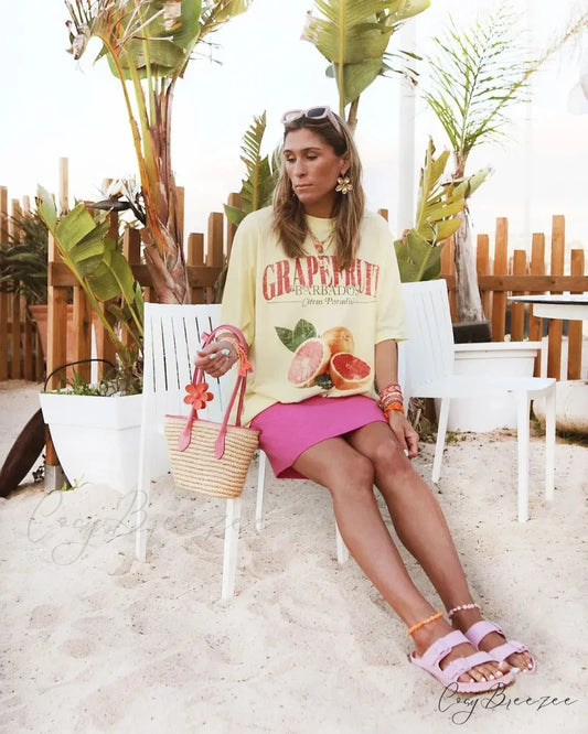 Gothic Harajuku Summer Fruits T-shirt white1 / S t-shirt-250223