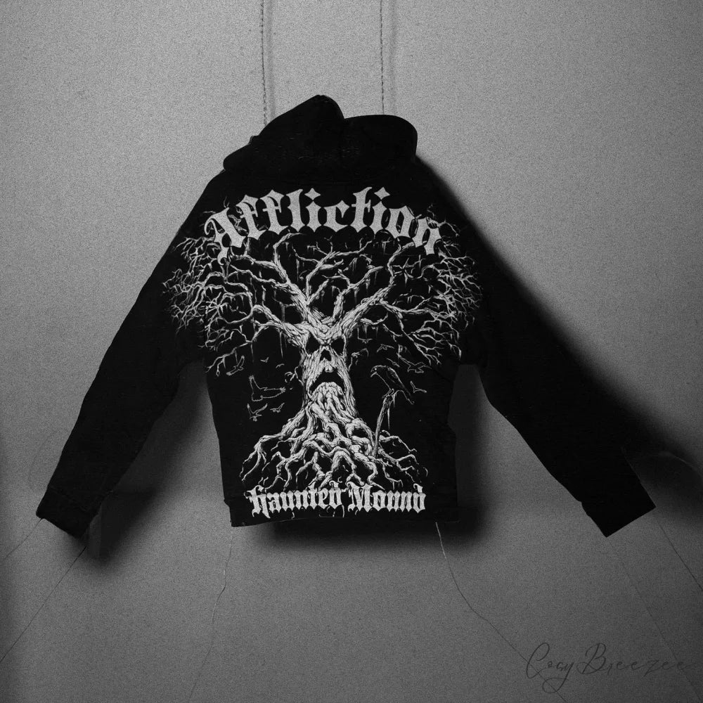 Gothic Skull Zipper Hoodie black 7 / S hoodies-241228
