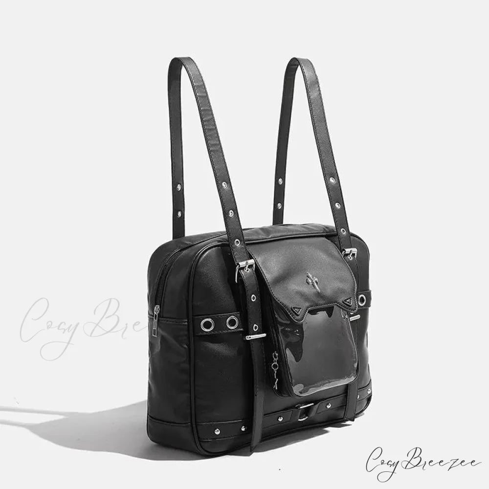 Gothic Sweet Lolita Large Capacity Y2K Bag Black / 35cmX27.5CMX9.5cm