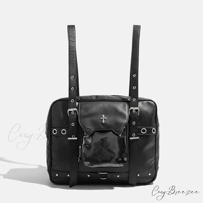 Gothic Sweet Lolita Large Capacity Y2K Bag Black / 35cmX27.5CMX9.5cm