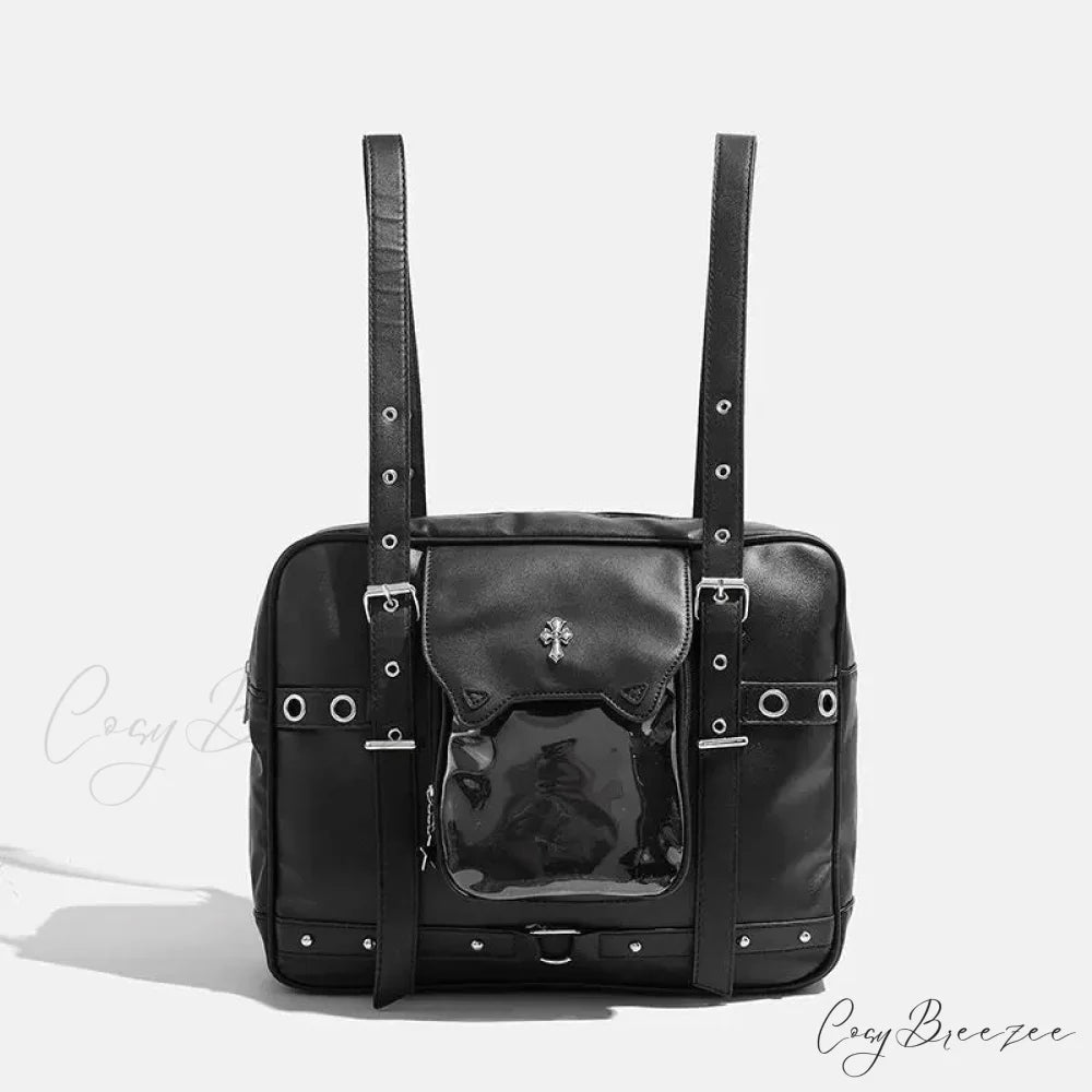 Gothic Sweet Lolita Large Capacity Y2K Bag Black / 35cmX27.5CMX9.5cm