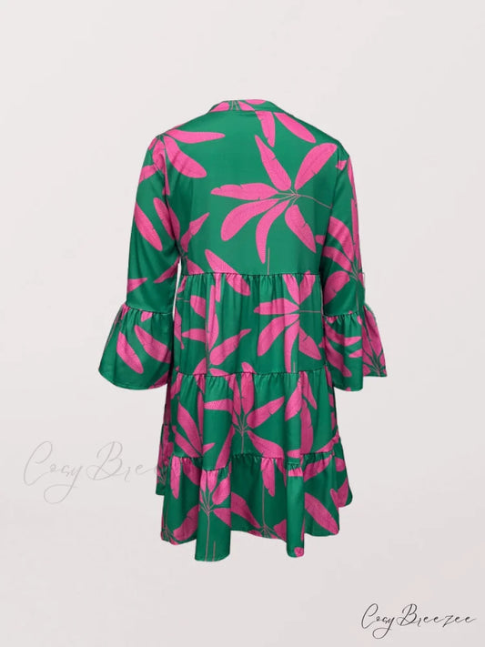Gown for Design Bell Flowered Arm Women