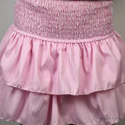 Graceful Printed Pleated Skirt skirts-250223