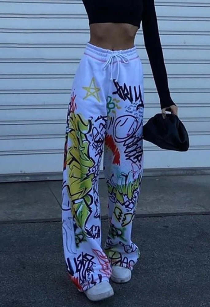 Graffiti Print Graceful Bodycon Maxi Dress