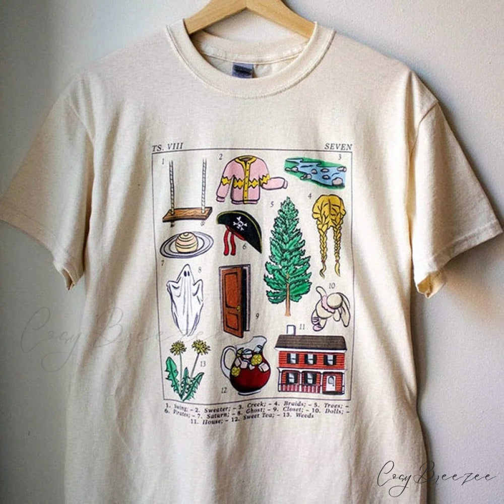Graphic Doodle Stylish Print Tshirt XS
