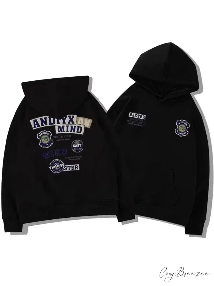 Graphic Printed Vintage Hoodie Black / M(40-50KG) hoodies-241228