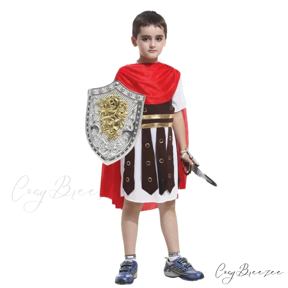 Greek Warrior Gladiator Knight Kid Costumes