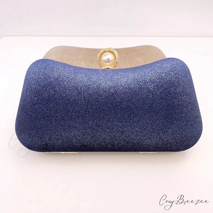 Green Vintage Wedding Evening Clutch Bag Dark Blue / 20x5x11cm clutchbag-250126