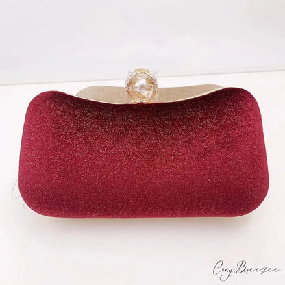 Green Vintage Wedding Evening Clutch Bag Wine Red / 20x5x11cm clutchbag-250126