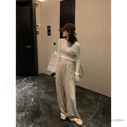 Grey Oversized Baggy Pants pants-241228