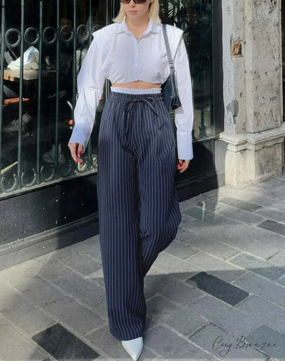 Grey Solid Crop Print Trousers Office Set officetwopieceset-250223