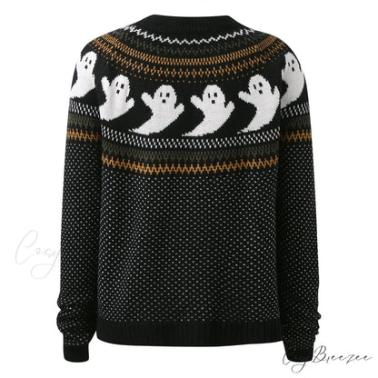 Halloween Cozy Y2K Oversized Warm Long Sleeve Comfortable Pullover Sweater