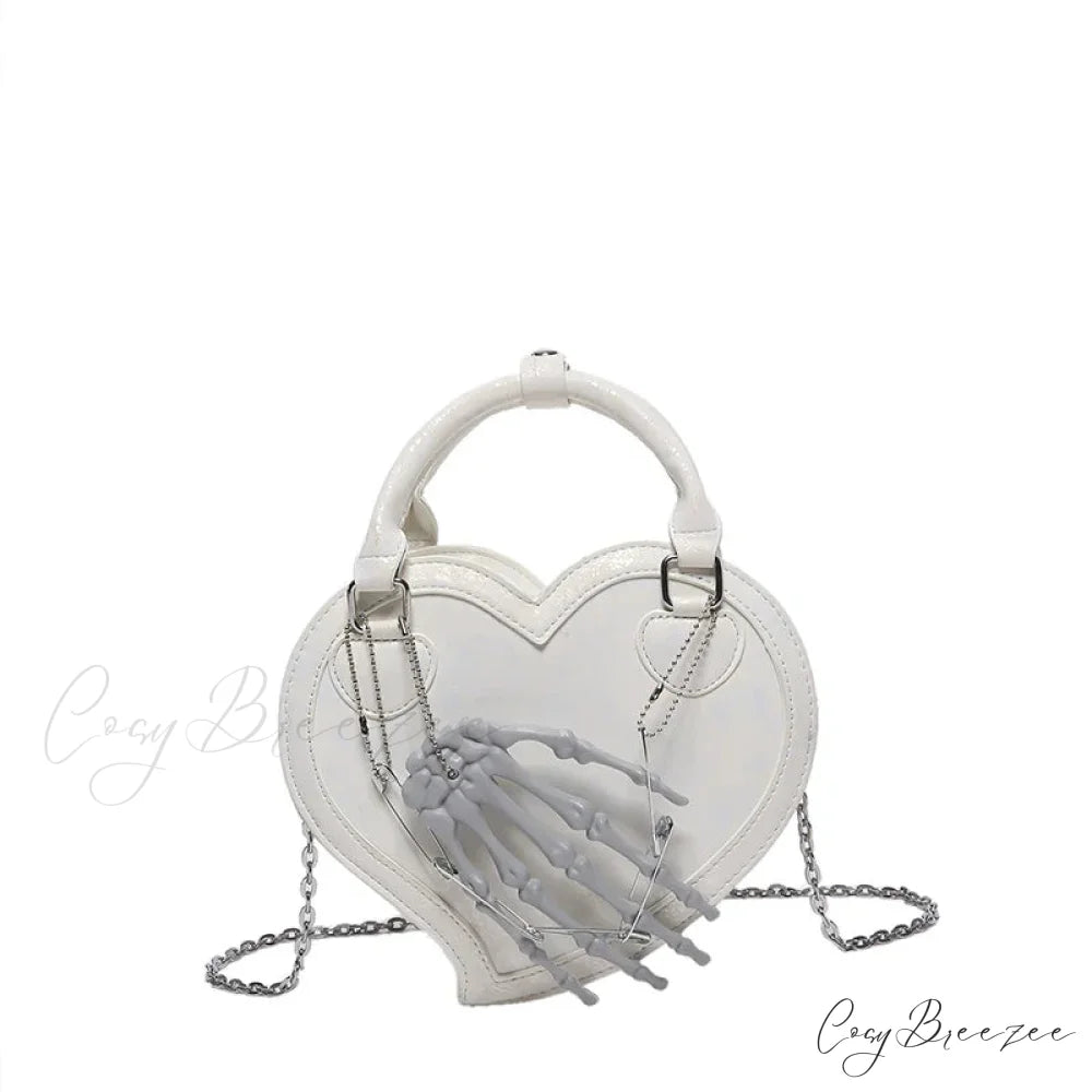 Halloween Gothic Evil Hand Spooky Trick or Treat Party Evening Sling Bag Beige / (20cm