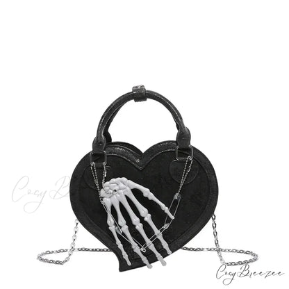 Halloween Gothic Evil Hand Spooky Trick or Treat Party Evening Sling Bag Black / (20cm