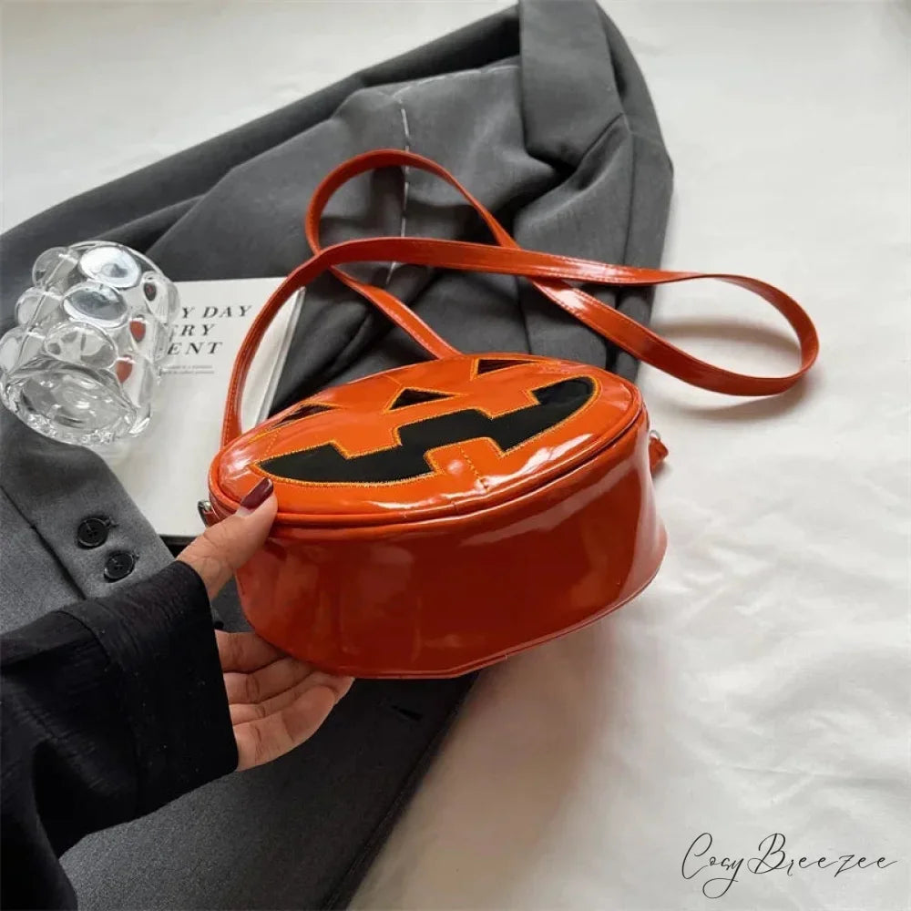 Halloween Pumpkin Head Gothic Party Evening Clutch Spooky Crossbody Bag