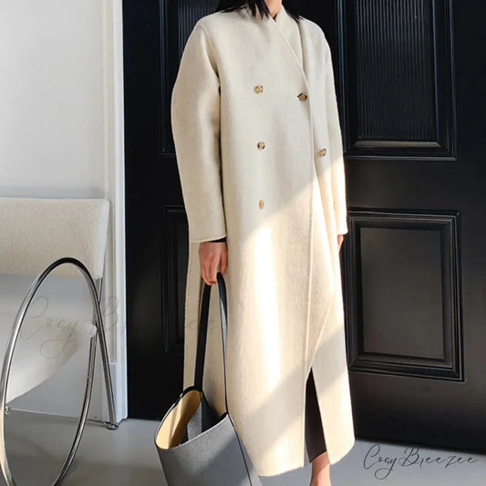 Handmade Cashmere Wool Belted Coat overcoats-241228