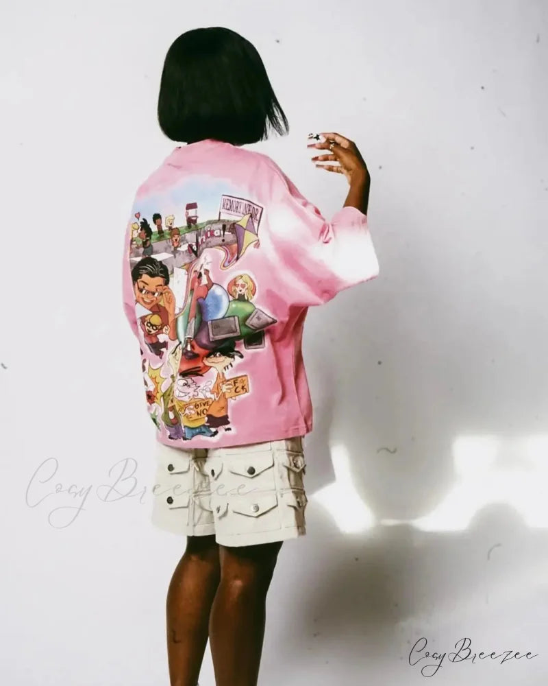 Harajuku Classic Gothic Cartoon T-shirt t-shirt-250223