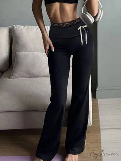 Harajuku Cotton Linen Elastic Spacious Pant Black / S pant-250223