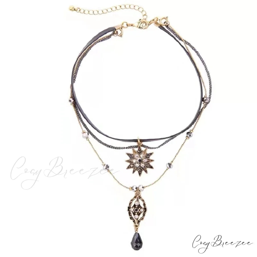 Harajuku Dark Lolita Gothic Steam Punk Choker Necklace SILVER