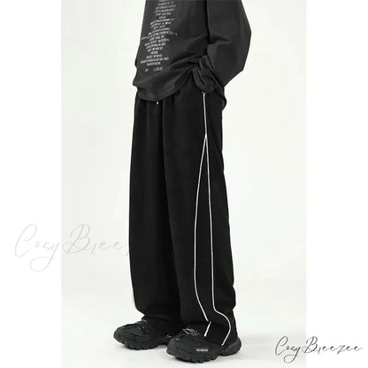 Harajuku Stripe Sweatpants Oversized Pants pants-241228