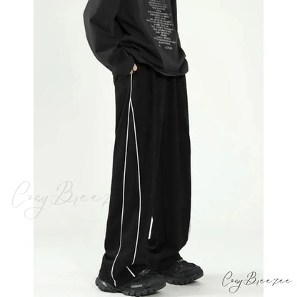 Harajuku Stripe Sweatpants Oversized Pants pants-241228