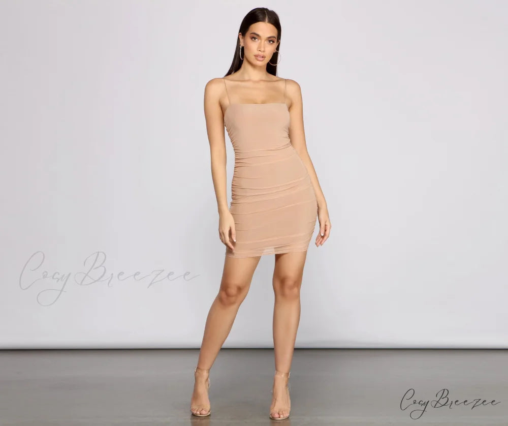 Haute Mesh Stylish Mini Dress