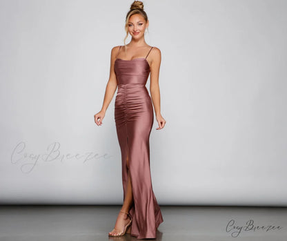 Hazel-Anne Formal Stylish Ruched Mermaid Dress