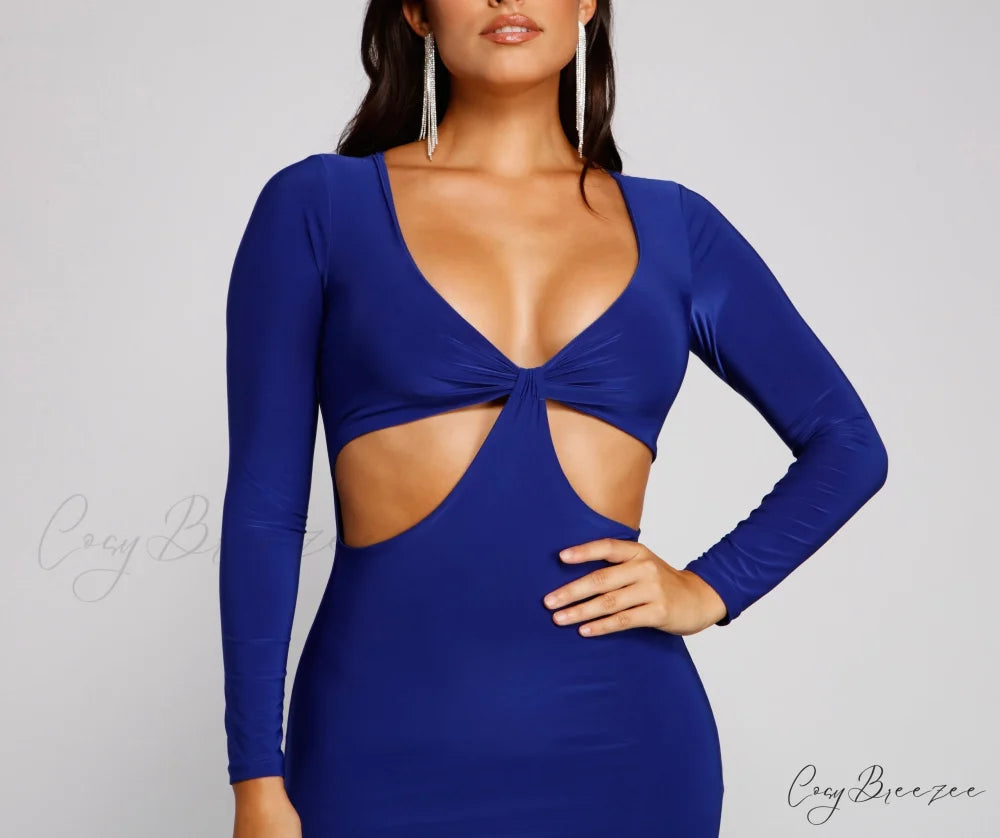 Head Turner Stylish Cutout Mini Dress