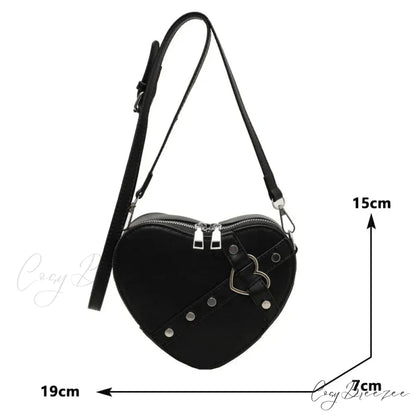 Heart Shaped PU Leather Bag shoulder-250126