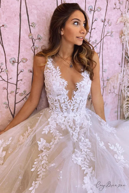 Heavenly Love A-Line Trendy Backless Wedding Dress
