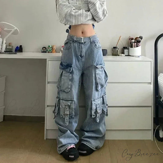 Heavy Industry Cargo Jeans Women Pants pants-241228