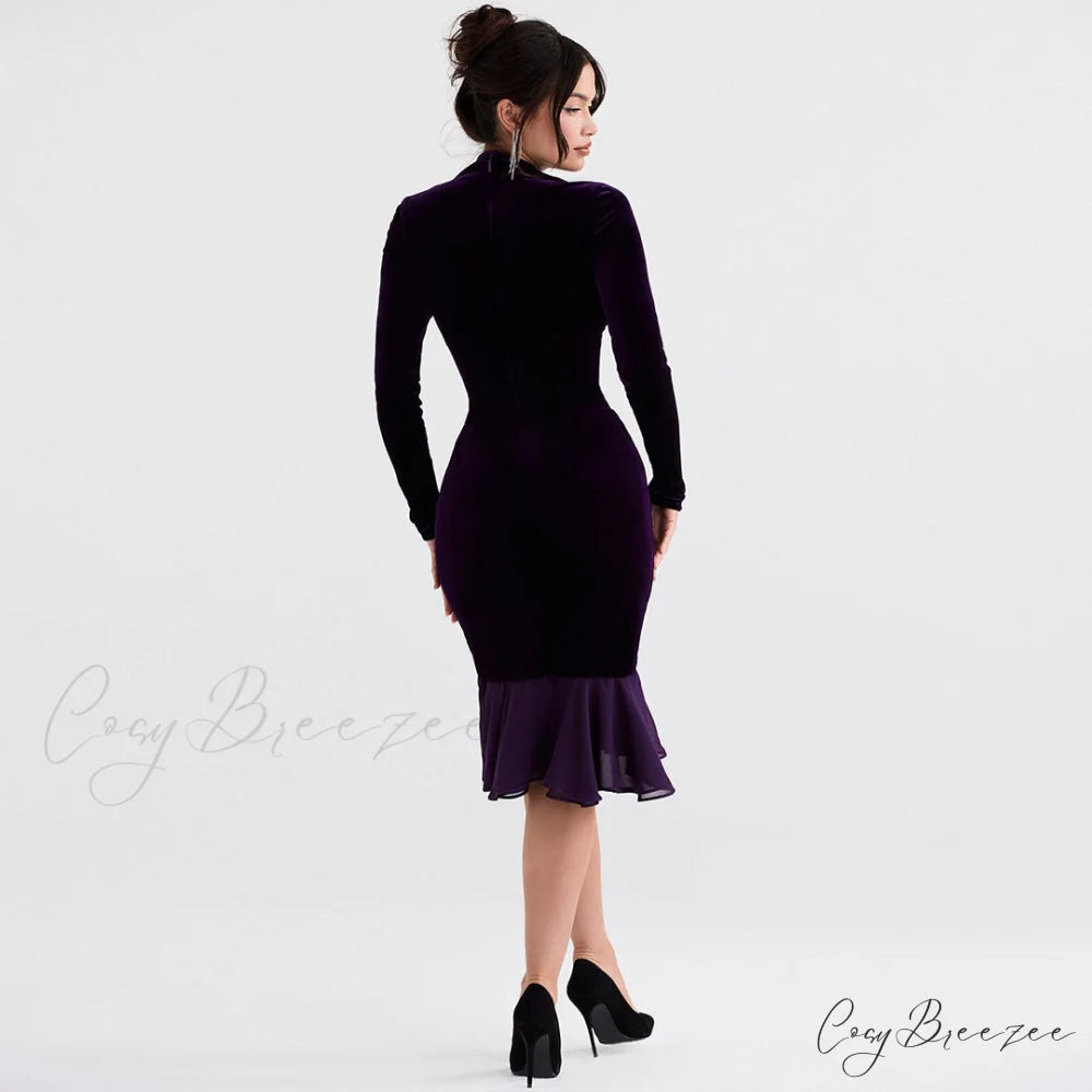 High Low Graceful Hem Tulle Skirt L / Purple