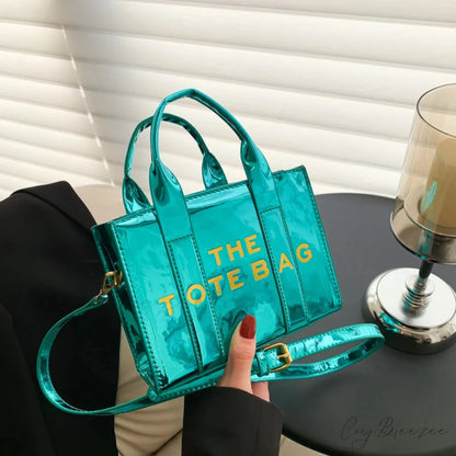 High-Quality PU Leather Solid Color Crossbody Handbag green Shoulder Bag / 18X14X8cm handbag-250126